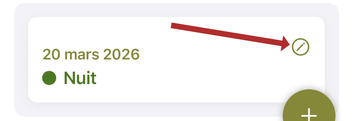 Modifier un horaire Modifier un horaire