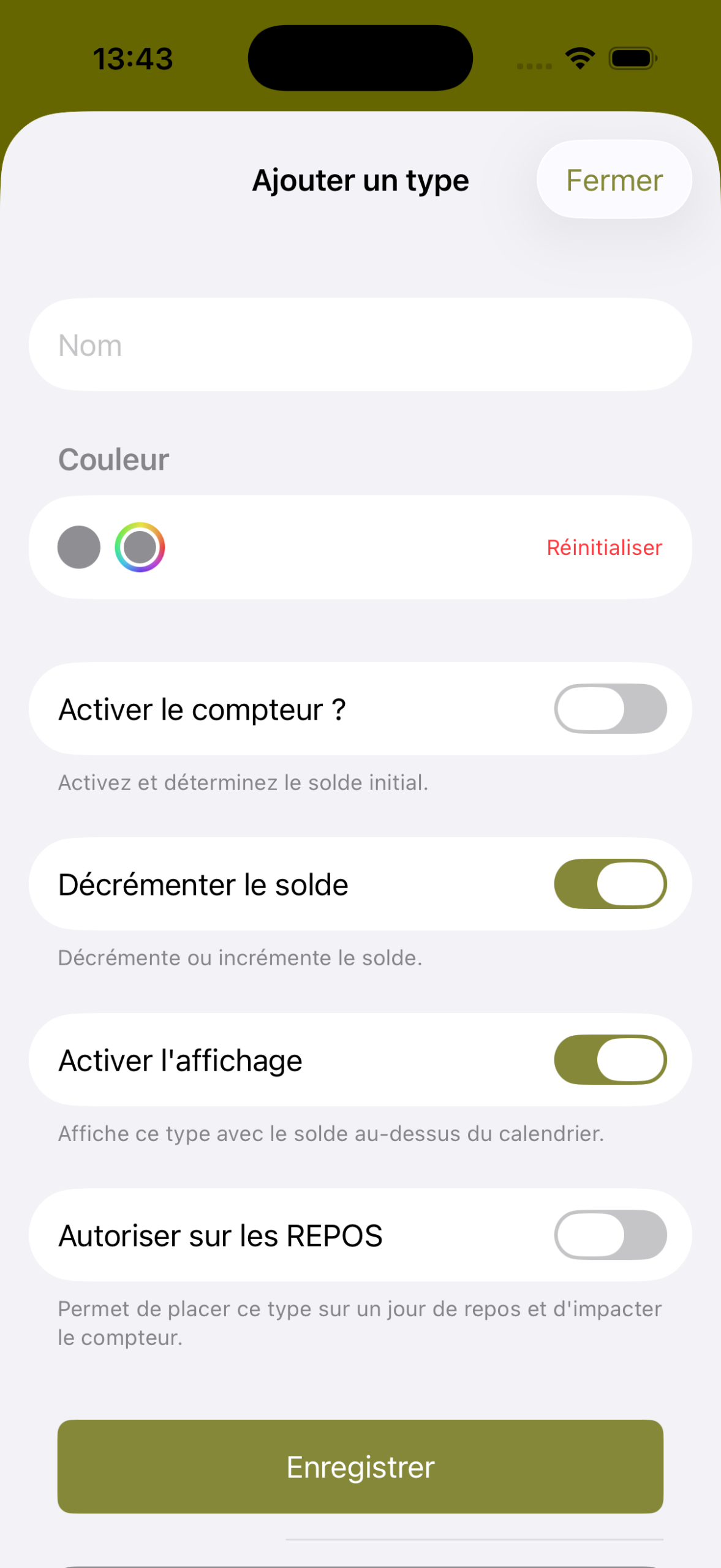 Ajouter un type